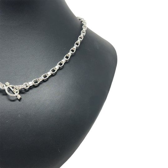 Sterling Silver Oval Belcher Link Chain (18") NEW!