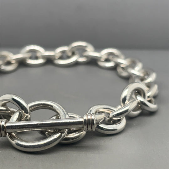 Sterling Silver T-Bar Bracelet