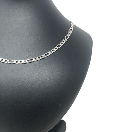 Sterling Silver Figaro Chain (24")