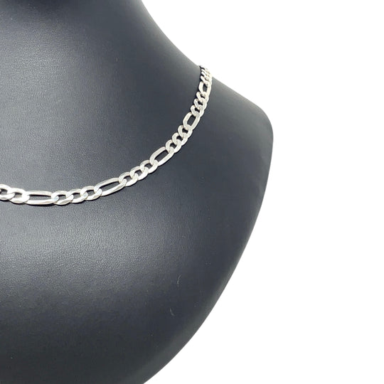 Sterling Silver Figaro Chain (22")