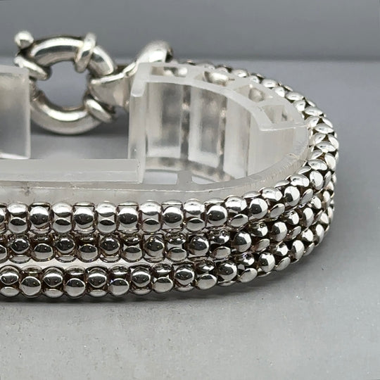 Sterling Silver Three Row Bracelet
