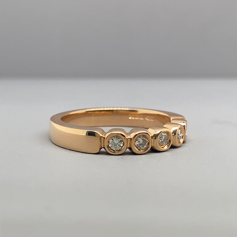 18ct Yellow Gold Diamond Ring (c. 0.20ct) - Size J 1/2
