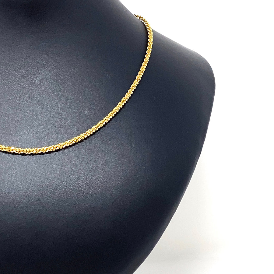 9ct Yellow Gold Fancy Link Chain (17")
