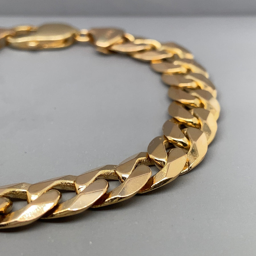 9ct Yellow Gold Heavy Curb Bracelet
