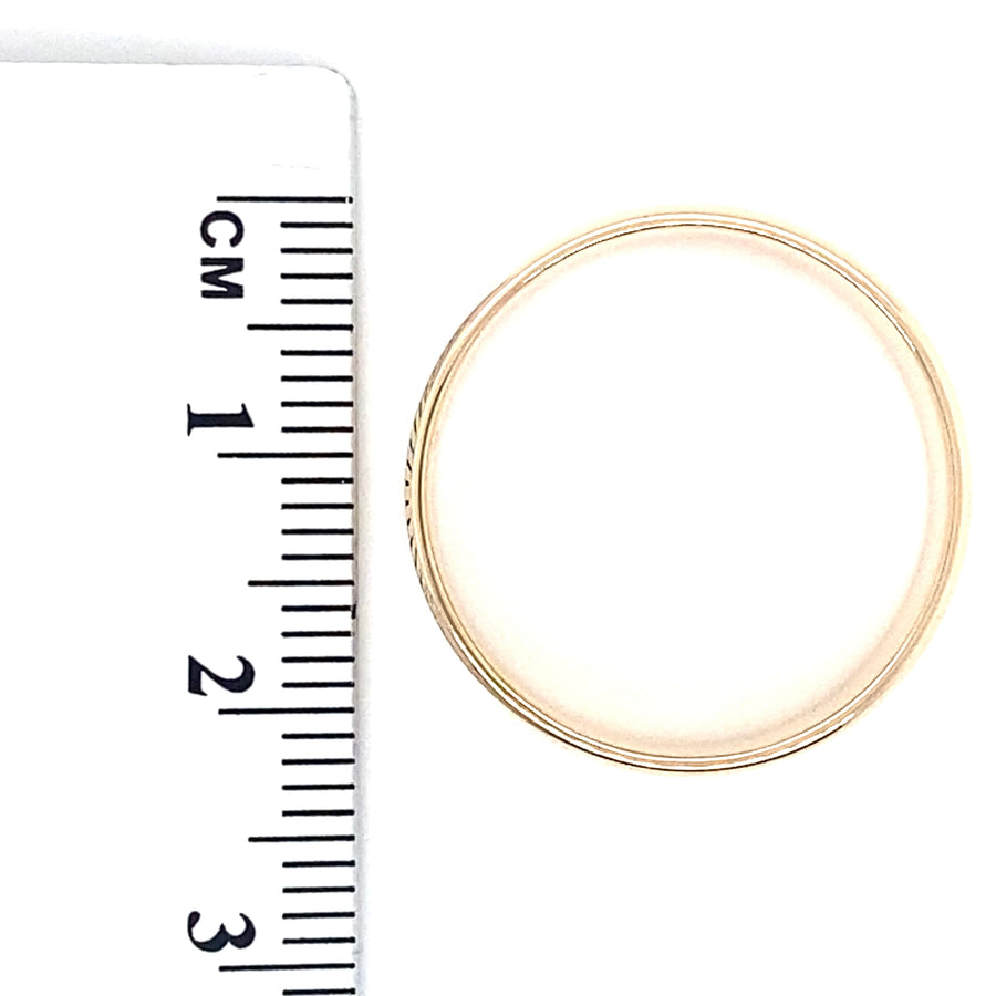 9ct Yellow Gold Band Ring - Size T