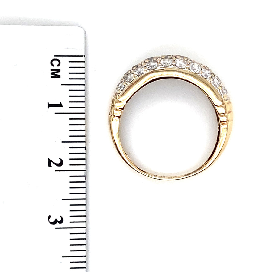 9ct Yellow Gold Cubic Zirconia Ring - Size N