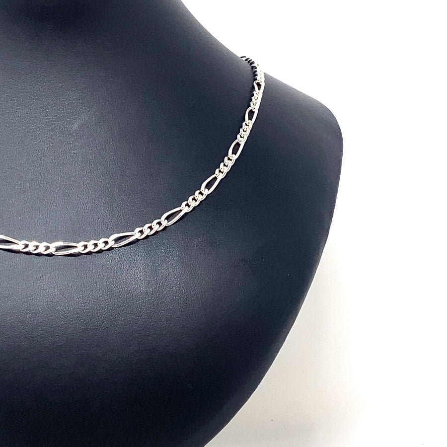 Sterling Silver Figaro Chain (20")