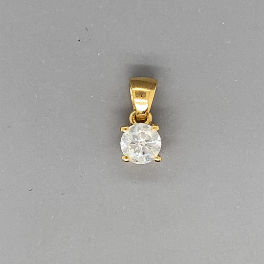 18ct Yellow Gold Single Stone Diamond Pendant (c. 0.51ct)