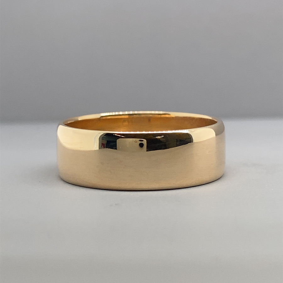 9ct Yellow Gold Band Ring - Size T