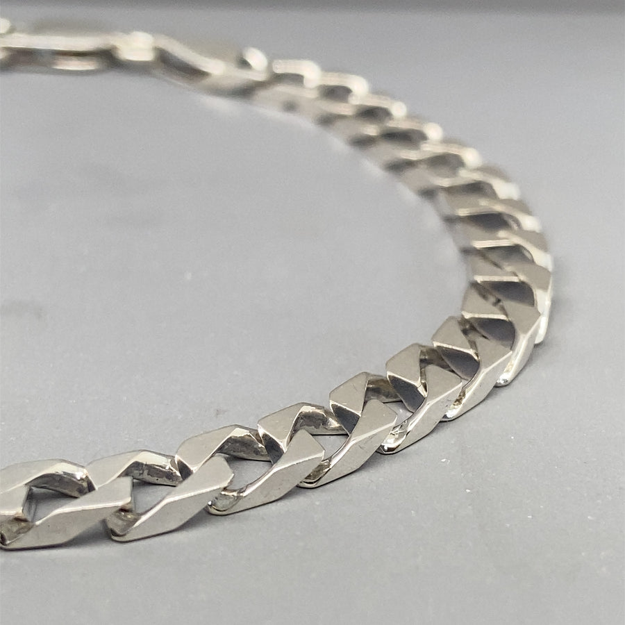 Sterling Silver Flat Curb Bracelet