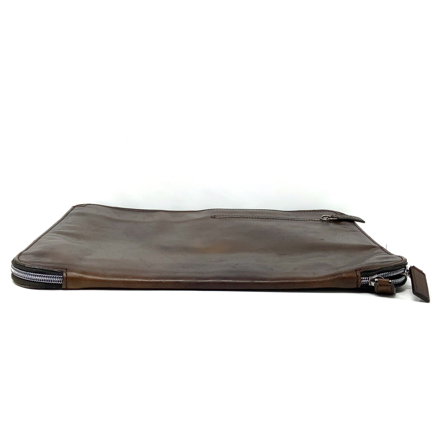 Pre-Owned Berluti Brown Leather Document Case