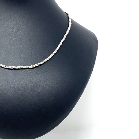 Sterling Silver Fancy Necklace (18")