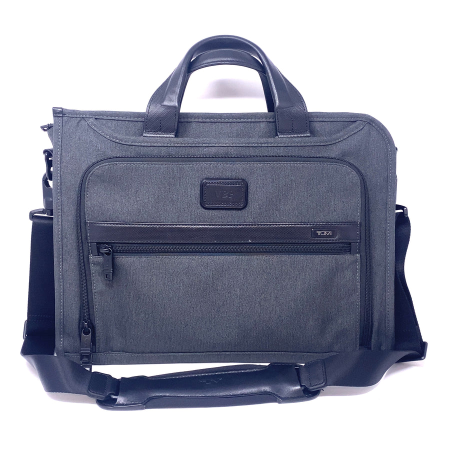 Pre-Owned Tumi VPB Portfolio Charcoal Grey Canvas Case Bag