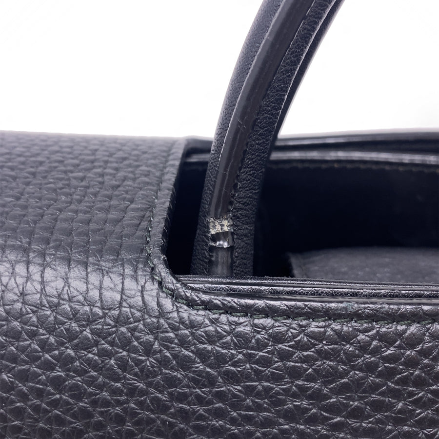 Pre-Owned Christian Dior 'Diorever' Black Leather Satchel Bag