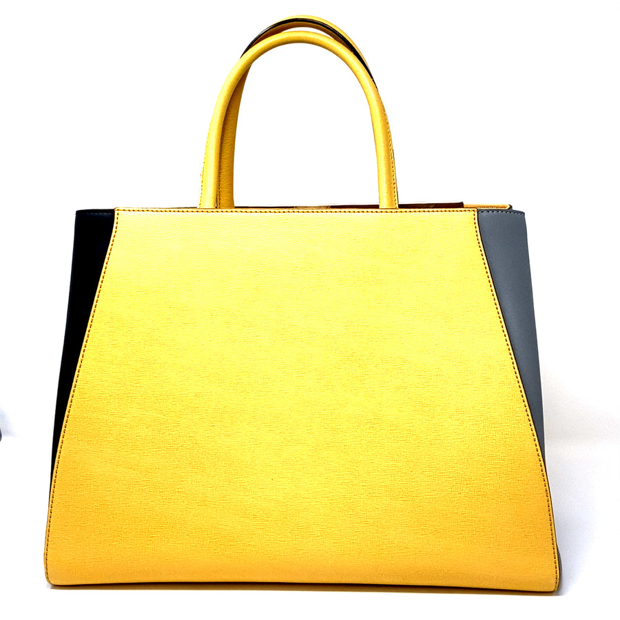 Pre-Owned Fendi 2 Jours Satchel Calf Skin Leather Bag