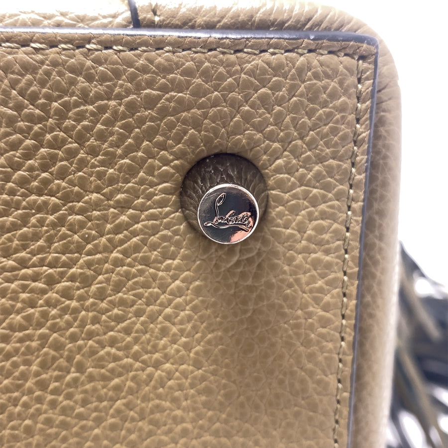 Pre-Owned Christian Louboutin 'Eloise' Khaki Green Calf Leather Hobo Shoulder Bag