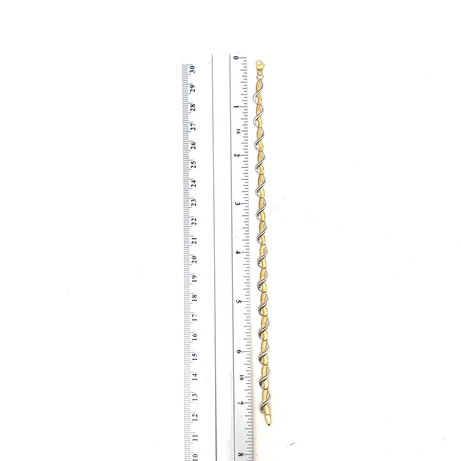 9ct Bi-Colour Infinity Bracelet