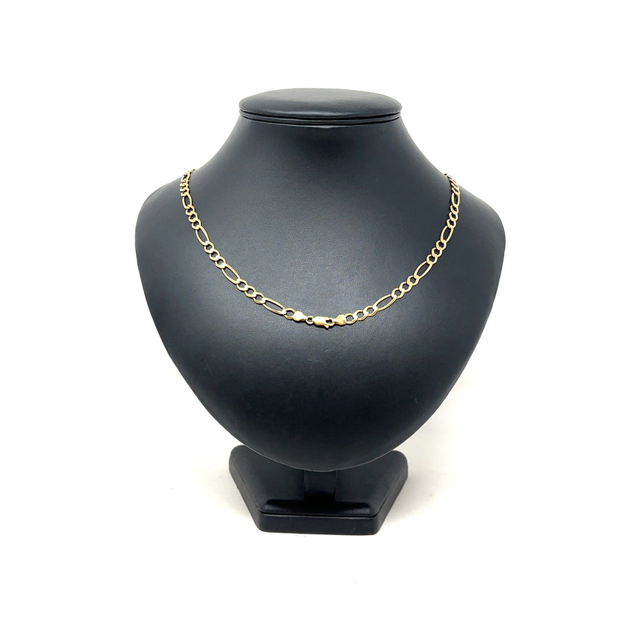 9ct Yellow Gold Figaro Chain (24")