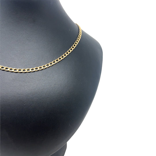 9ct Yellow Gold Curb Chain (18")