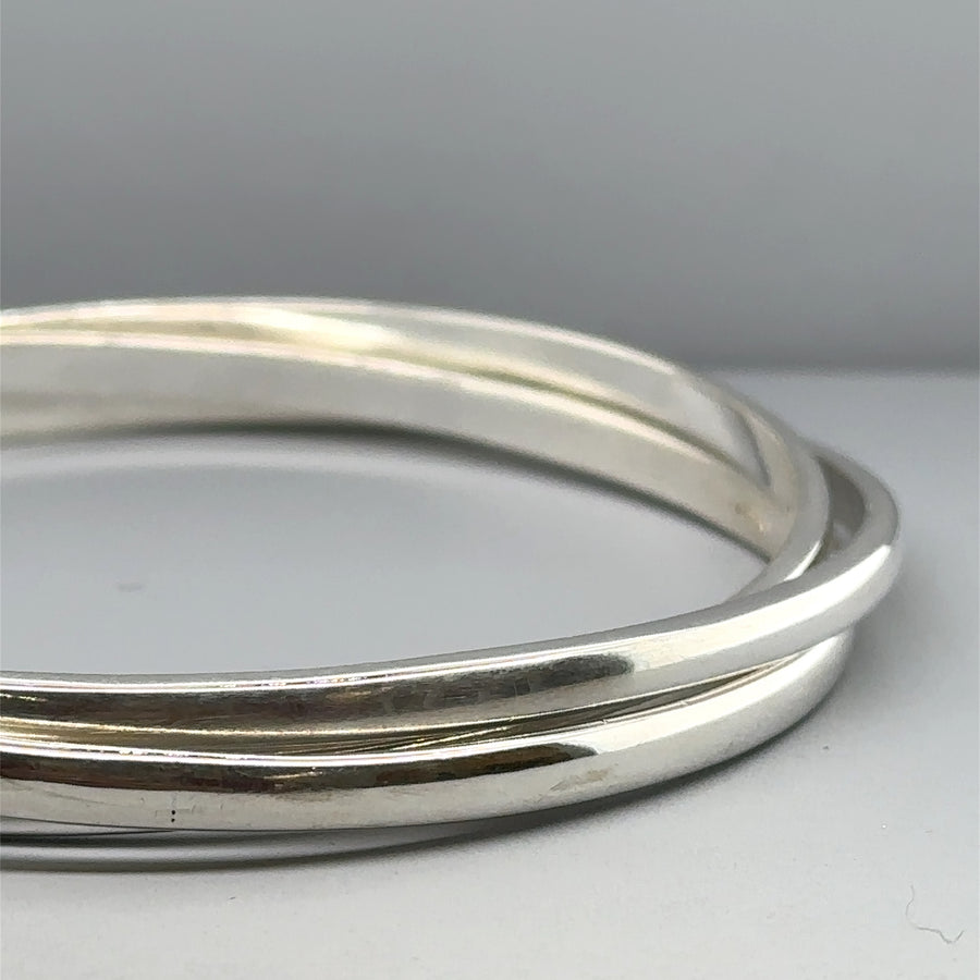 Sterling Silver Triple Bangle