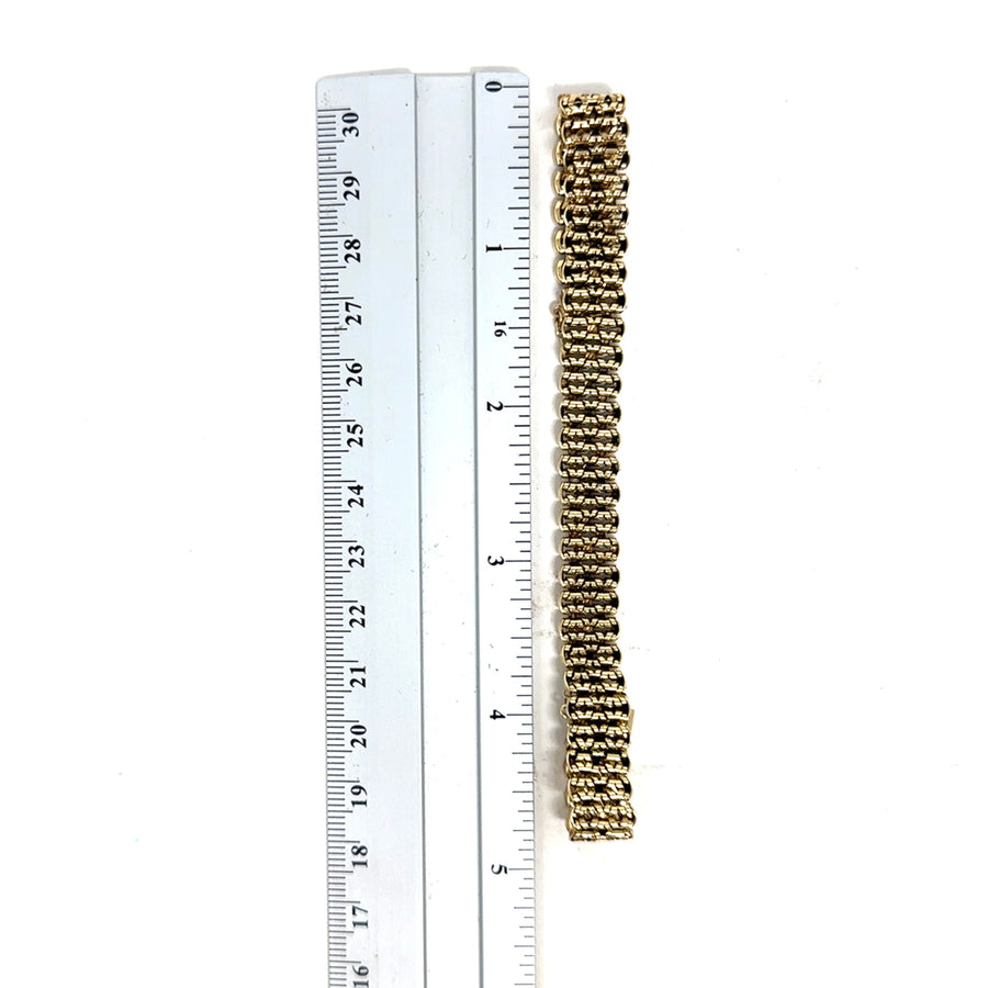 9ct Yellow Gold Fancy Bracelet with Safety Chain
