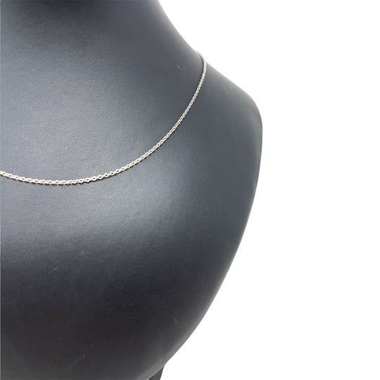 18ct White Gold Cable Link Chain (18") NEW!