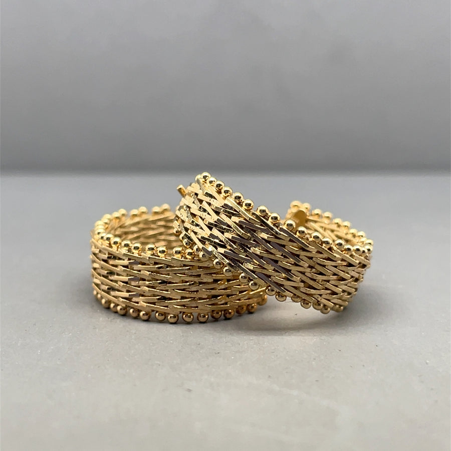 14ct Yellow Gold Half Hoop Earrings