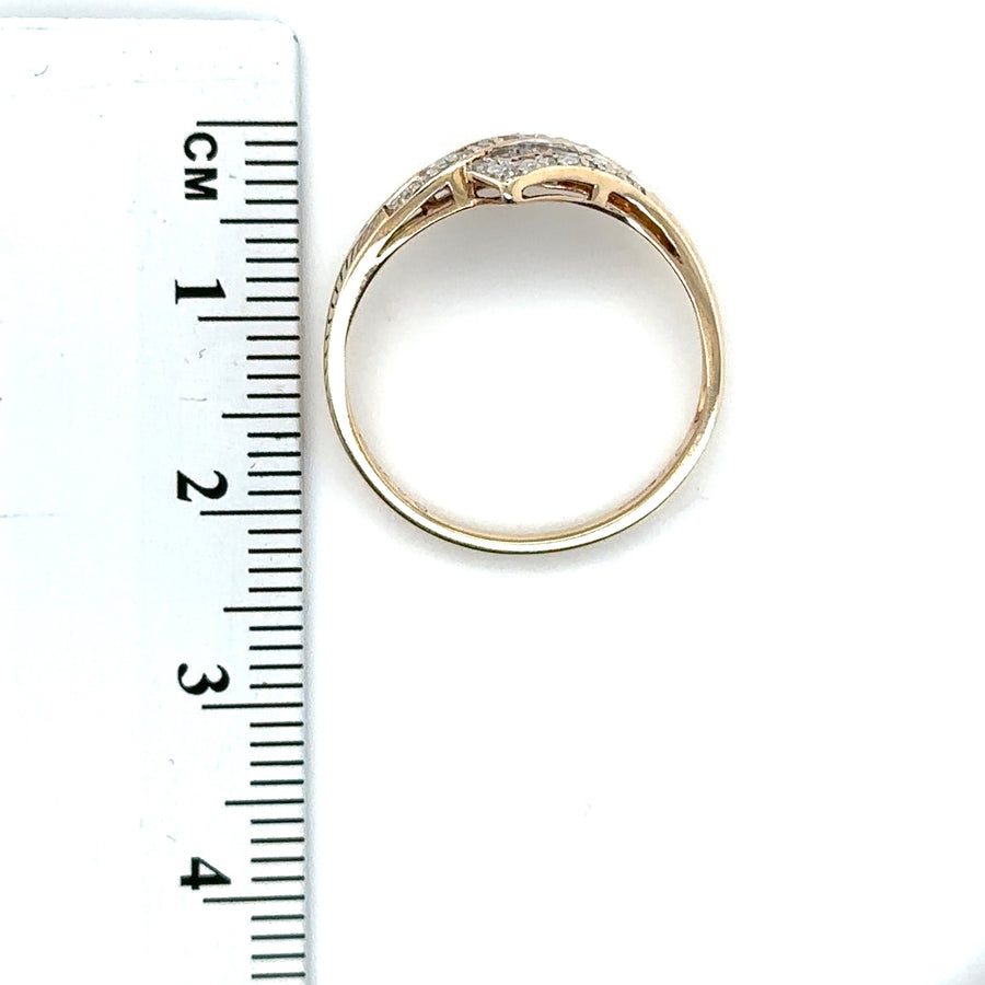 9ct Yellow Gold Diamond Ring (c. 0.20ct) - Size P