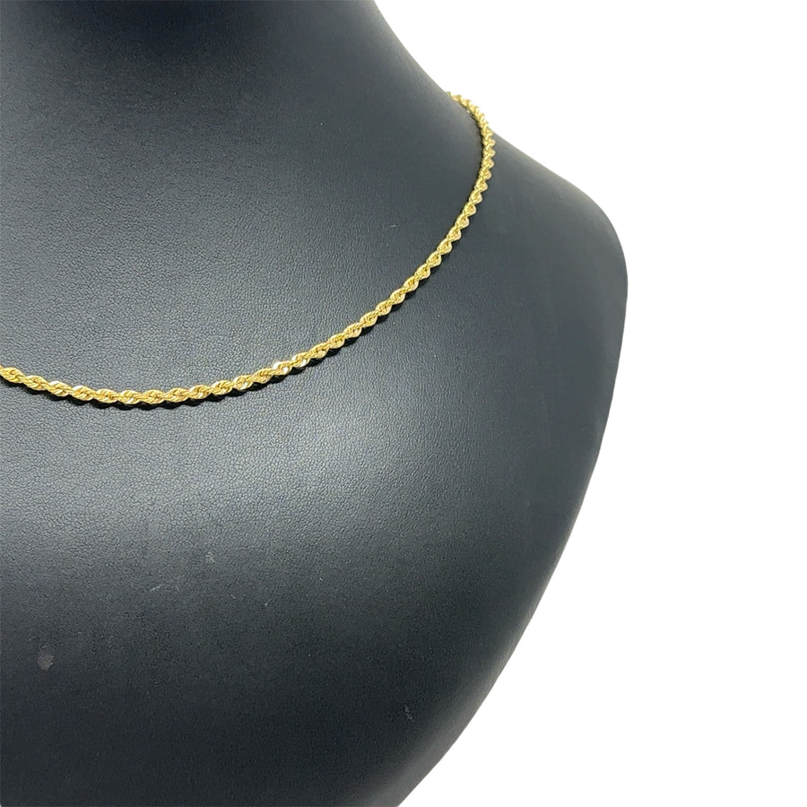 9ct Yellow Gold Twist Chain (36")