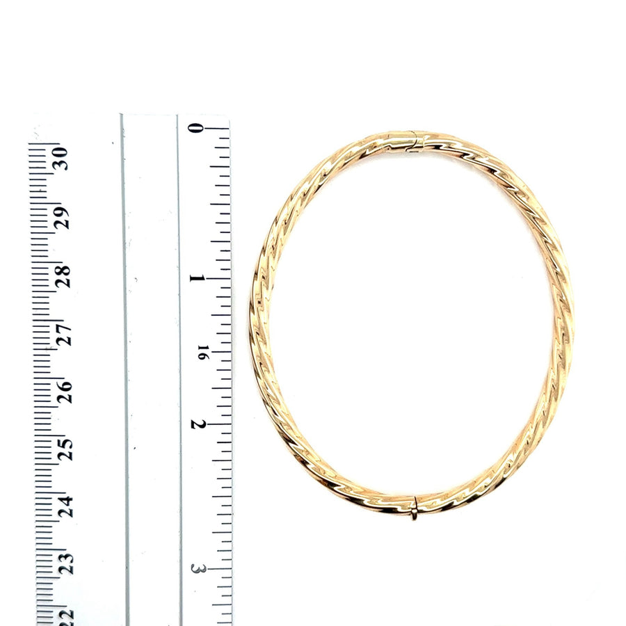 9ct Yellow Gold Twist Bangle NEW!