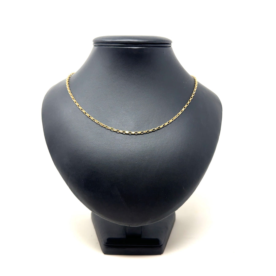 9ct Yellow Gold Oval Belcher Chain (24")