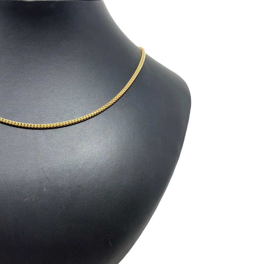 9ct Yellow Gold Box Chain (18")