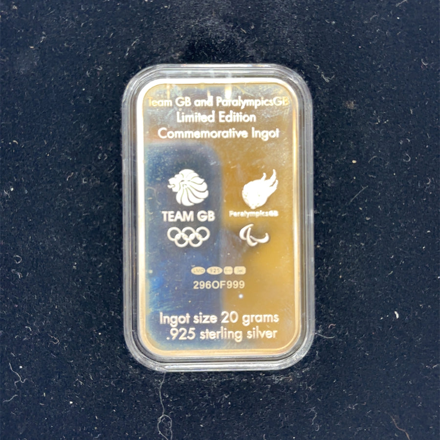 Limited Edition Sterling Silver Team GB and Paralympics Commemorative Ingots Set