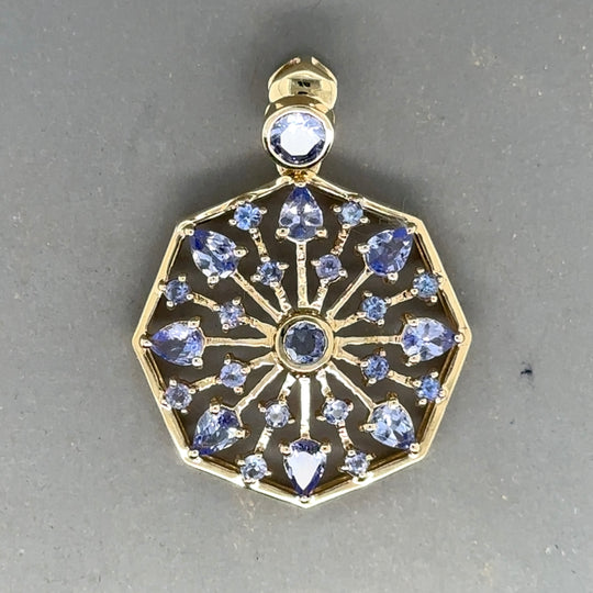 9ct Yellow Gold Tanzanite Pendant