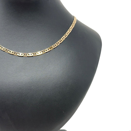 9ct Yellow Gold Flat Marine Link Chain (20”)