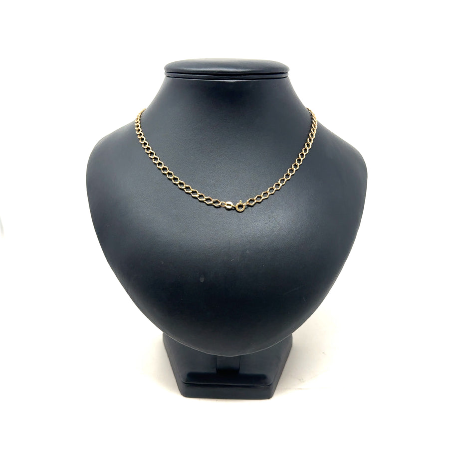 9ct Yellow Gold Loose Curb Chain (16")