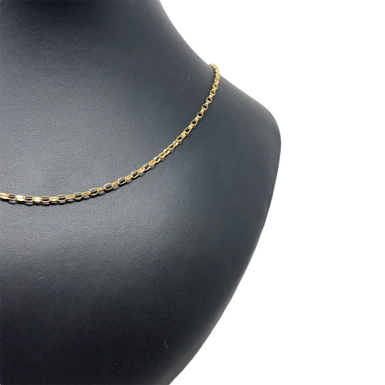 9ct Yellow Gold Oval Belcher Chain (24")