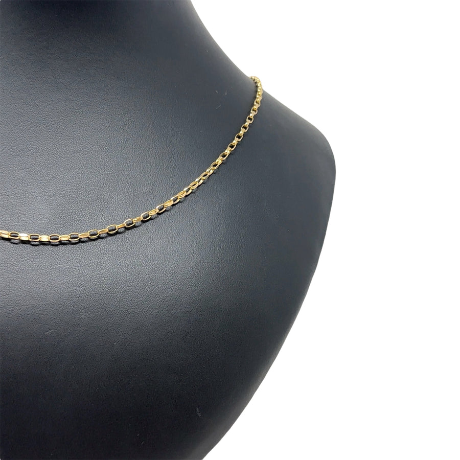 9ct Yellow Gold Oval Belcher Chain (24")