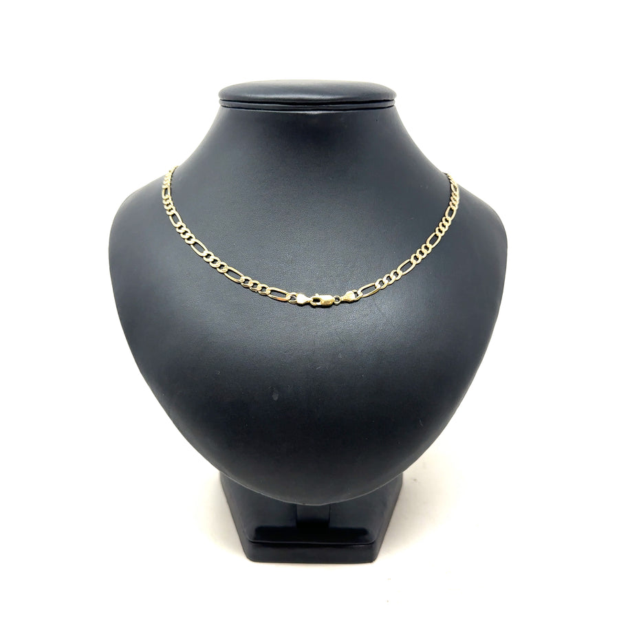 9ct Yellow Gold Figaro Chain (22")