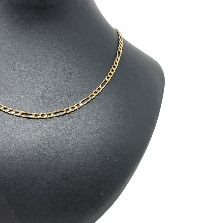 9ct Yellow Gold Figaro Chain (18")