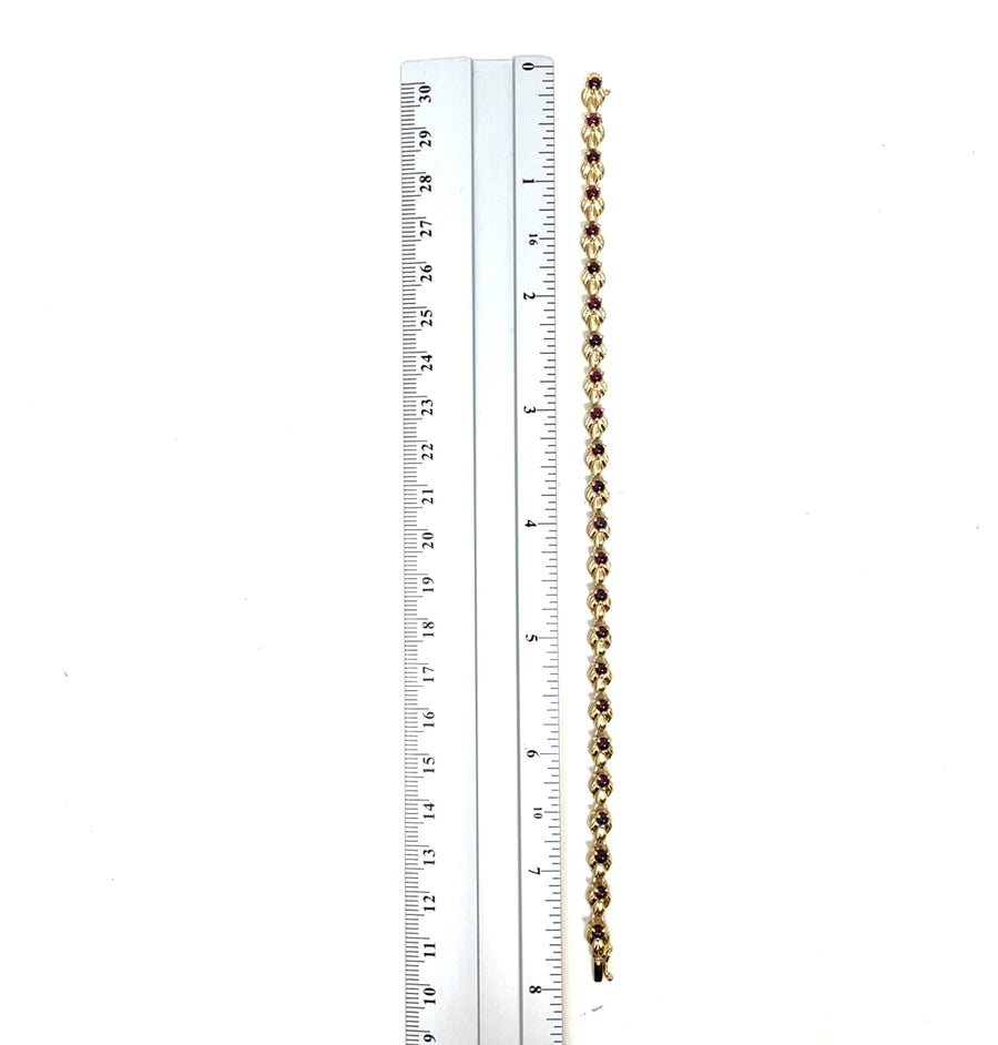 9ct Yellow Gold Tourmaline Bracelet
