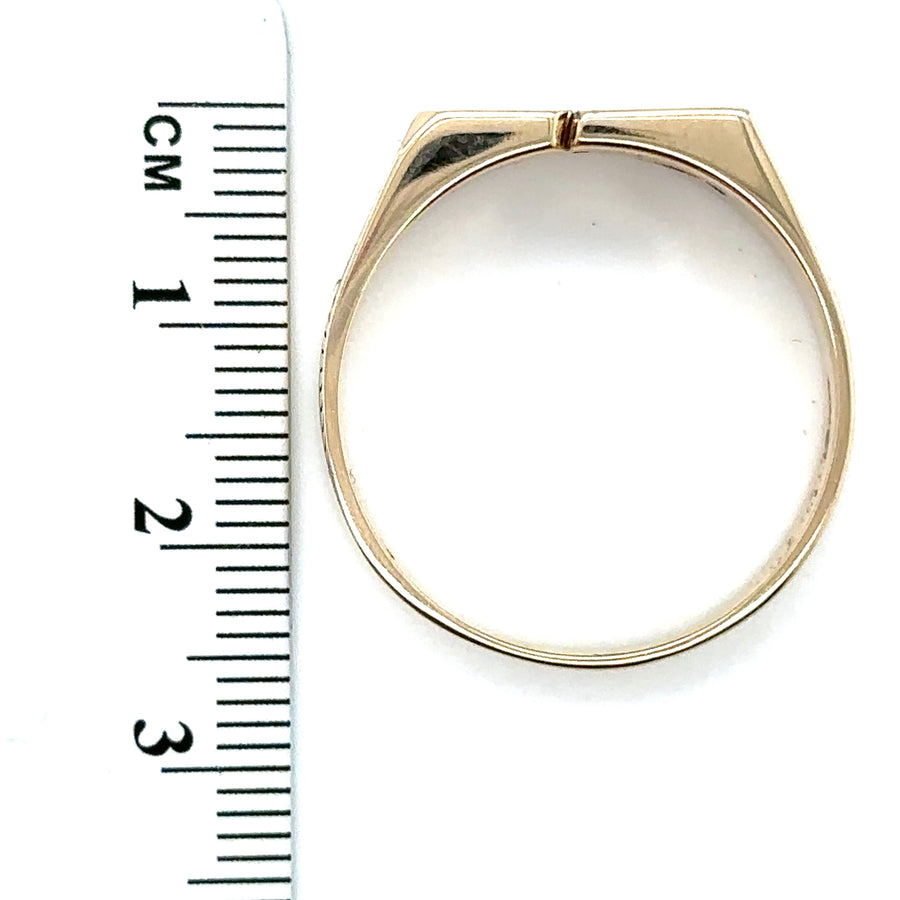 9ct Yellow Gold 50 Ring - Size Z