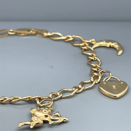 9ct Yellow Gold Charm Bracelet