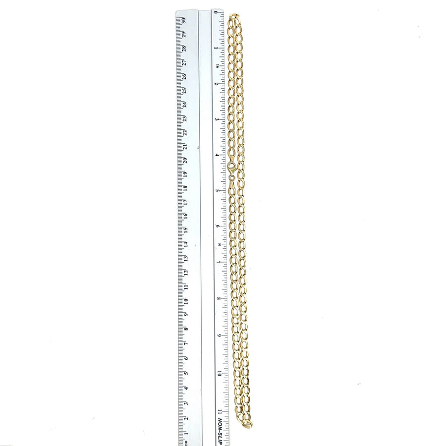 9ct Yellow Gold Curb Chain (22")