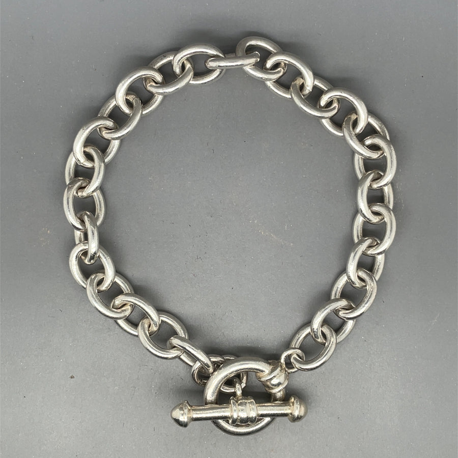 Sterling Silver T-Bar Bracelet