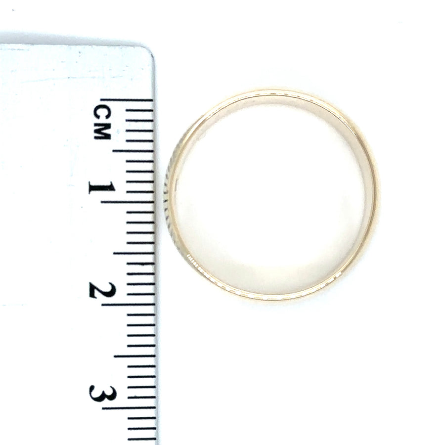 9ct Yellow Gold Band Ring - Size Q