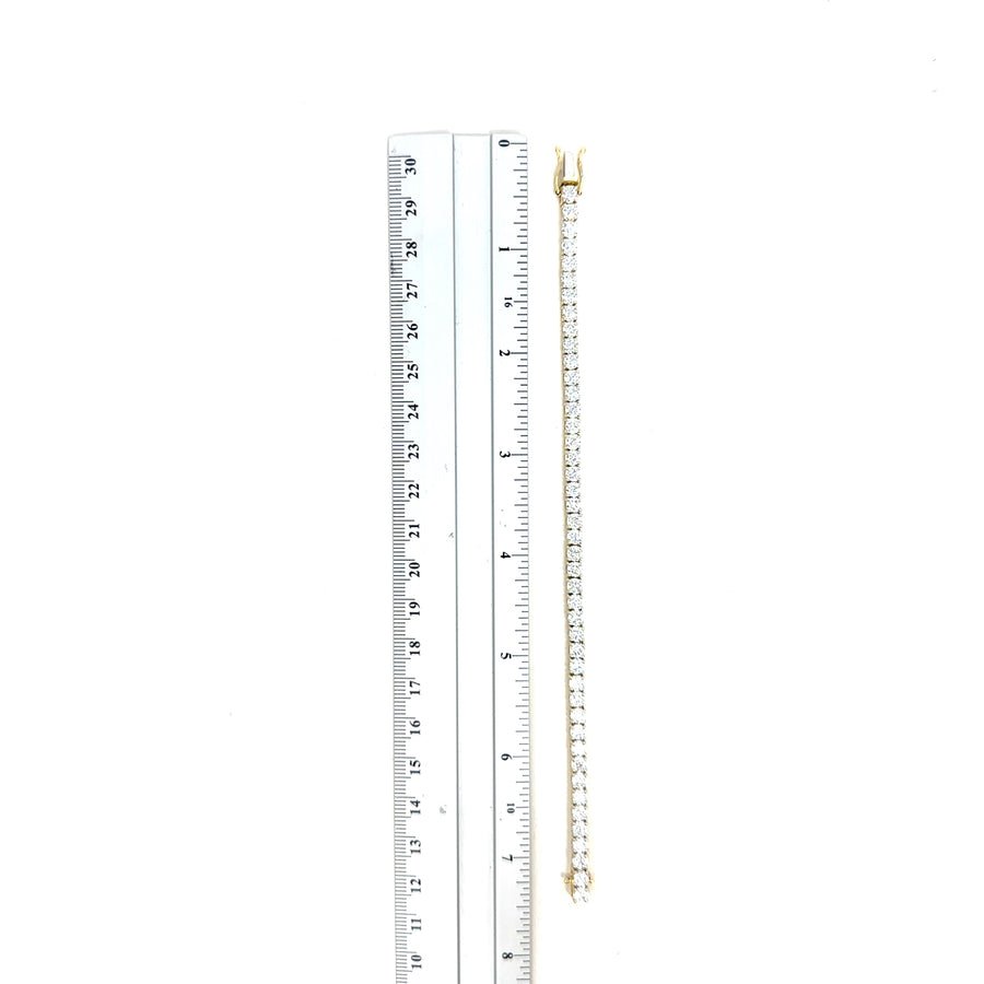 9ct Yellow Gold Lab Grown Diamond Tennis Bracelet (c. 10.00ct) NEW!