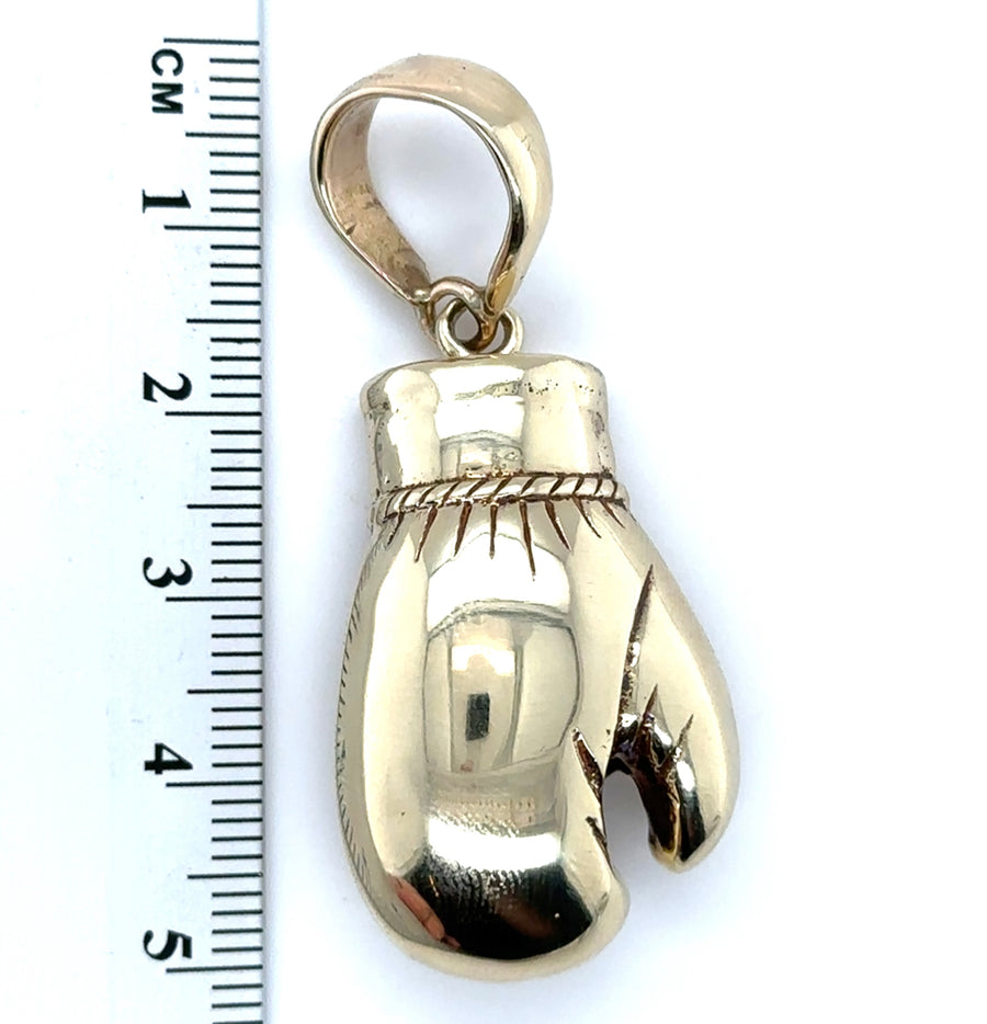 9ct Yellow Gold Large Boxing Glove Pendant