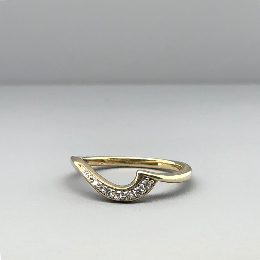 9ct Yellow Gold Diamond Set Ring Set (c. 0.50ct) - Size J 1/2