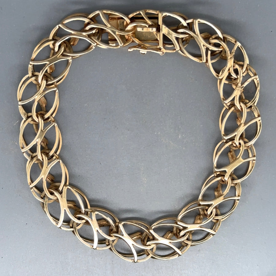 9ct Yellow Gold Fancy Open Work Bracelet